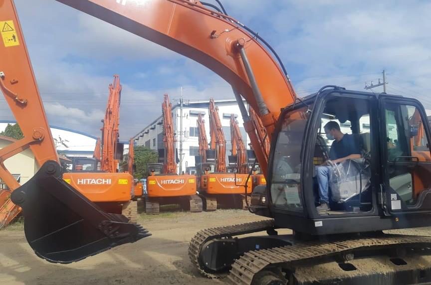 Excavators in the group's civil equipment fleet